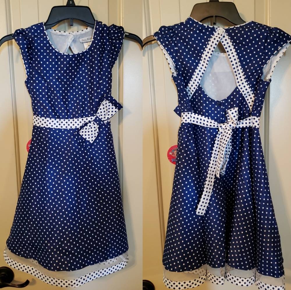 Blue and White Dress